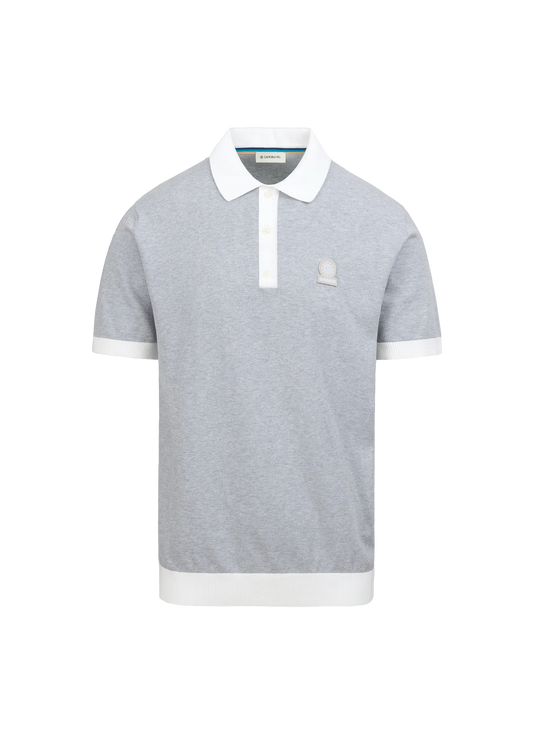 3-Button Knitted Polo Shirt