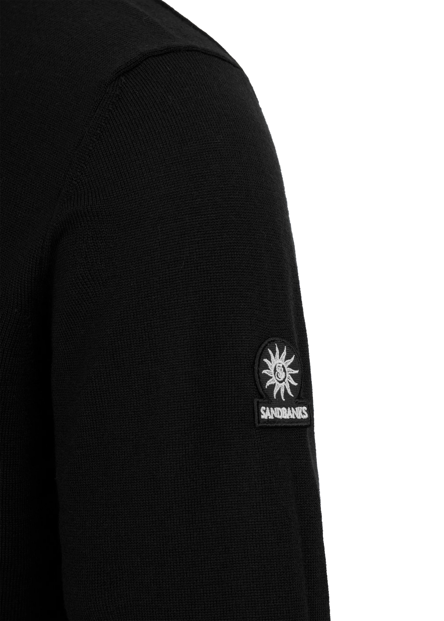 Merino Zip Polo Shirt Black
