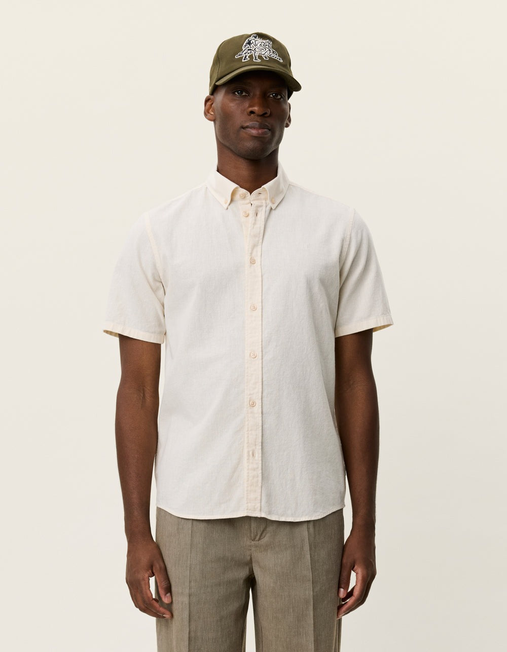 Konrad Cotton Linen Short Sleeve Shirt