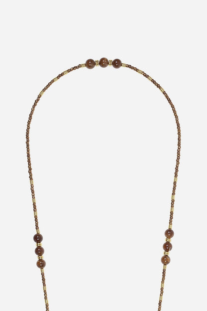 Iris Beaded Phone Chain - Bronze Beads