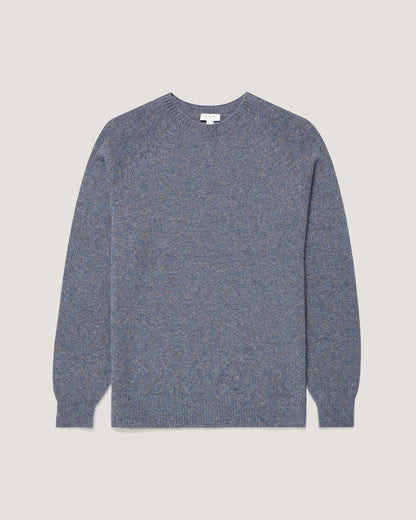 Lambswool Crew Neck Jumper - Denim Twist