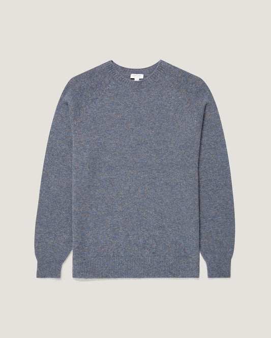 Lambswool Crew Neck Jumper - Denim Twist