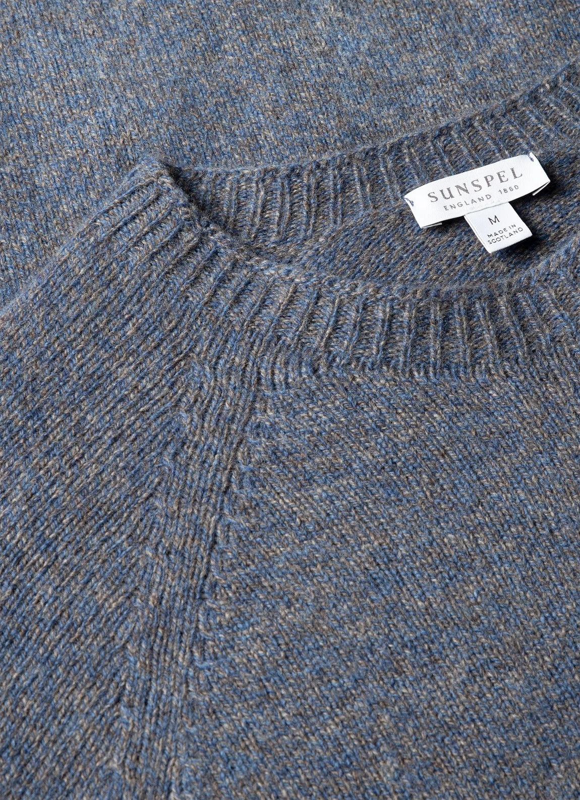 Lambswool Crew Neck Jumper - Denim Twist