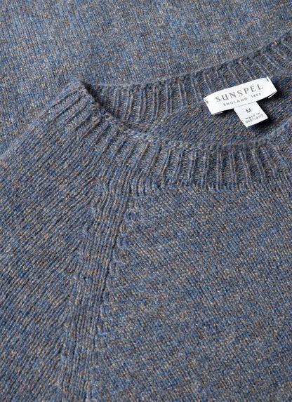 Lambswool Crew Neck Jumper - Denim Twist