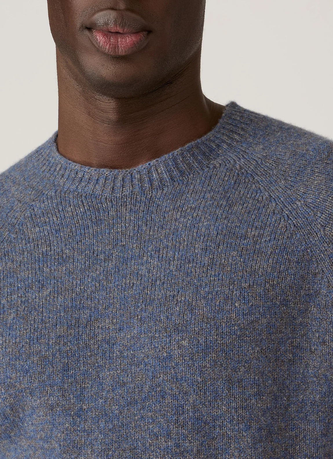 Lambswool Crew Neck Jumper - Denim Twist