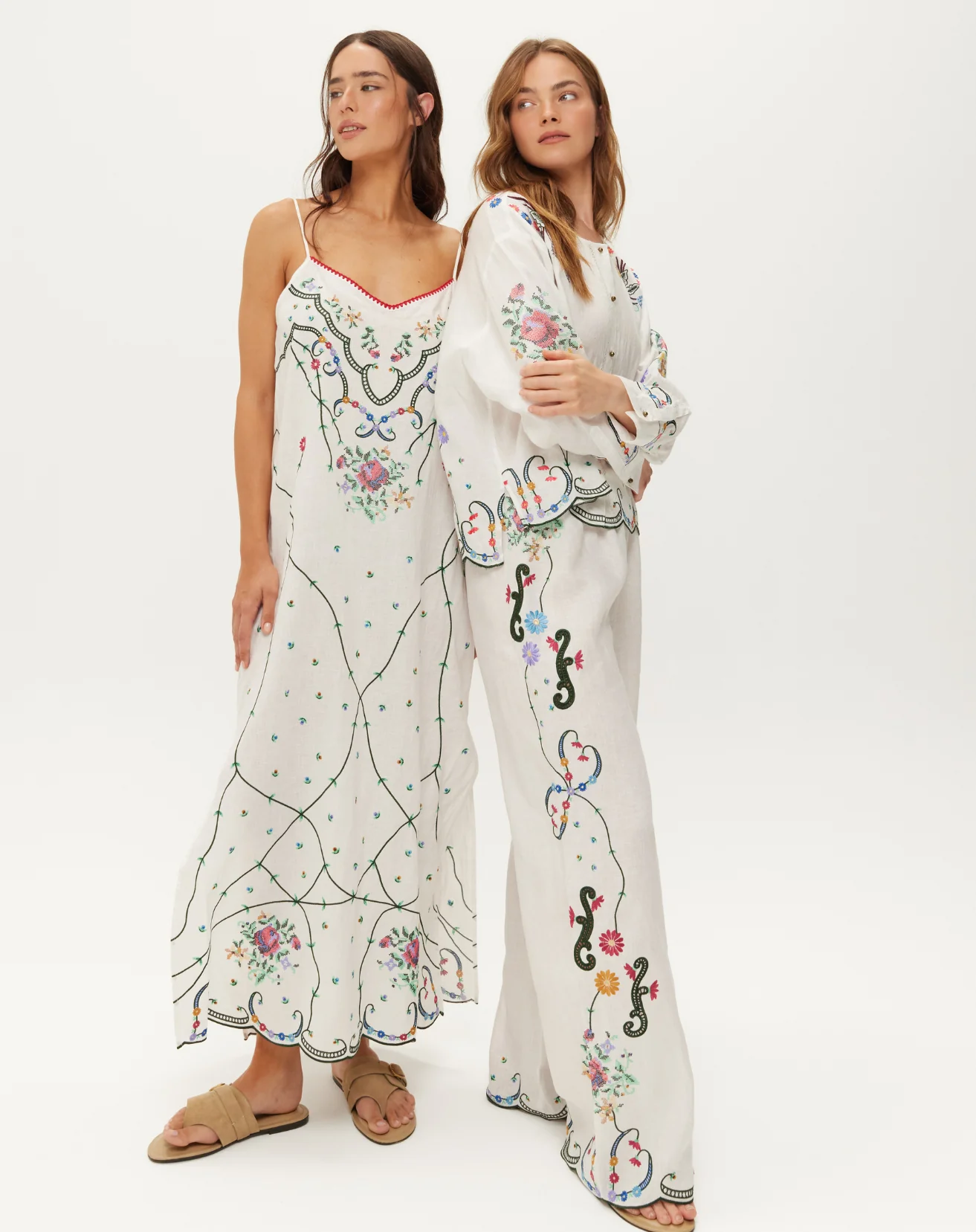 Lauren Embroidered Linen Dress