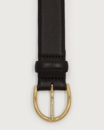 Lenai Leather Belt - Ebony Brown