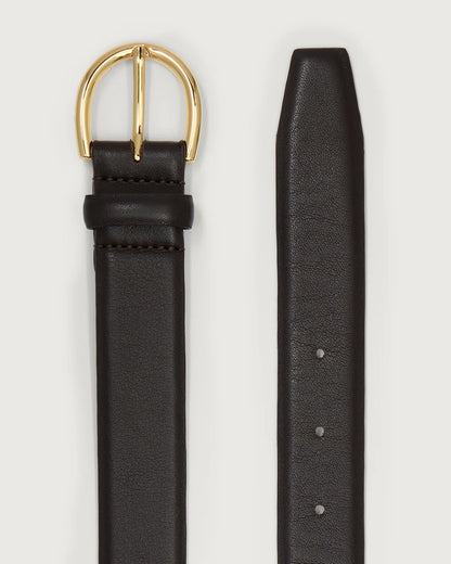 Lenai Leather Belt - Ebony Brown
