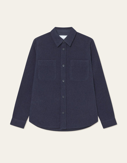 Lennon Bouclé Overshirt Dark Navy