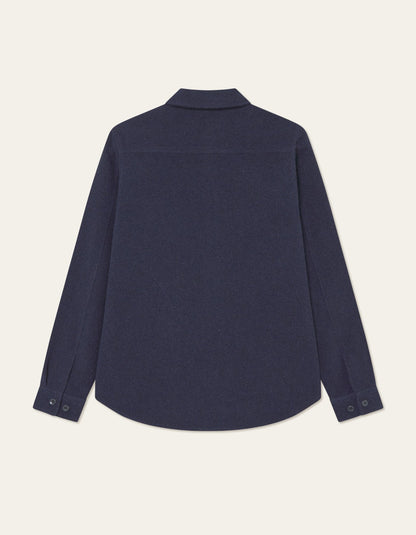 Lennon Bouclé Overshirt Dark Navy