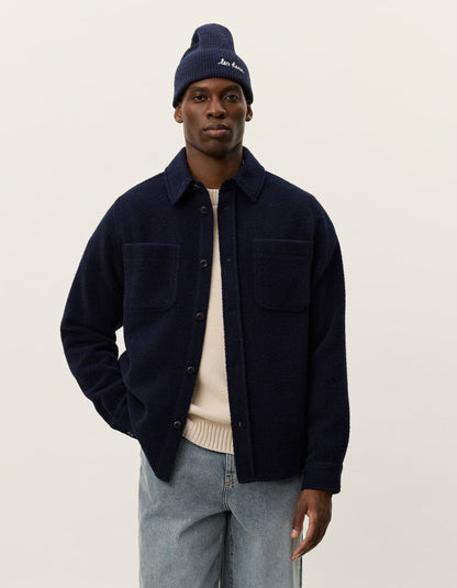 Lennon Bouclé Overshirt Dark Navy