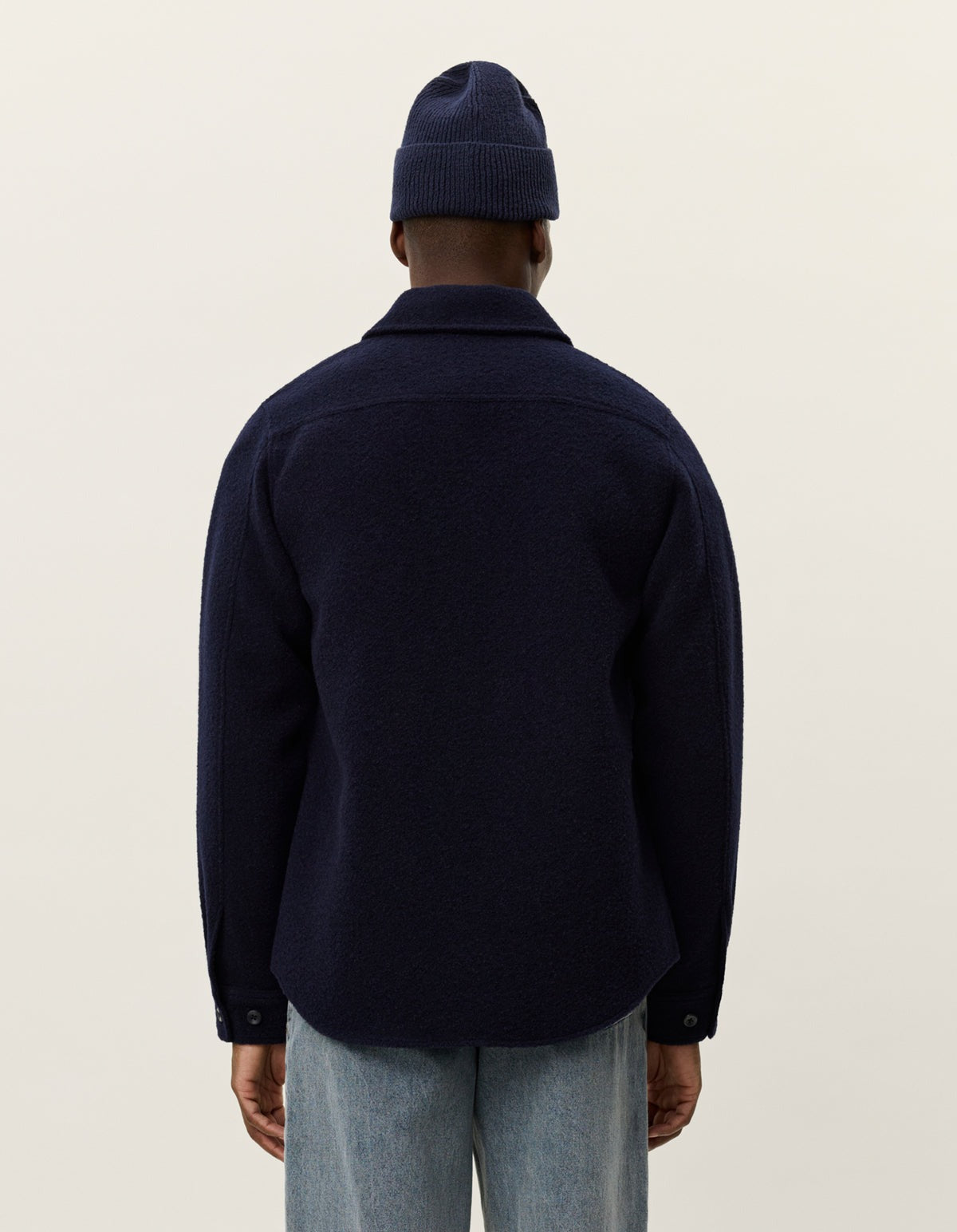 Lennon Bouclé Overshirt Dark Navy