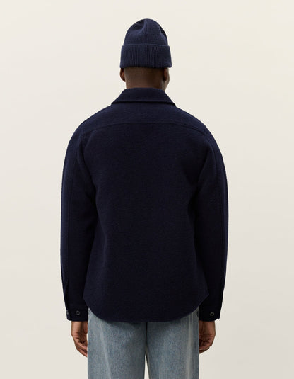 Lennon Bouclé Overshirt Dark Navy