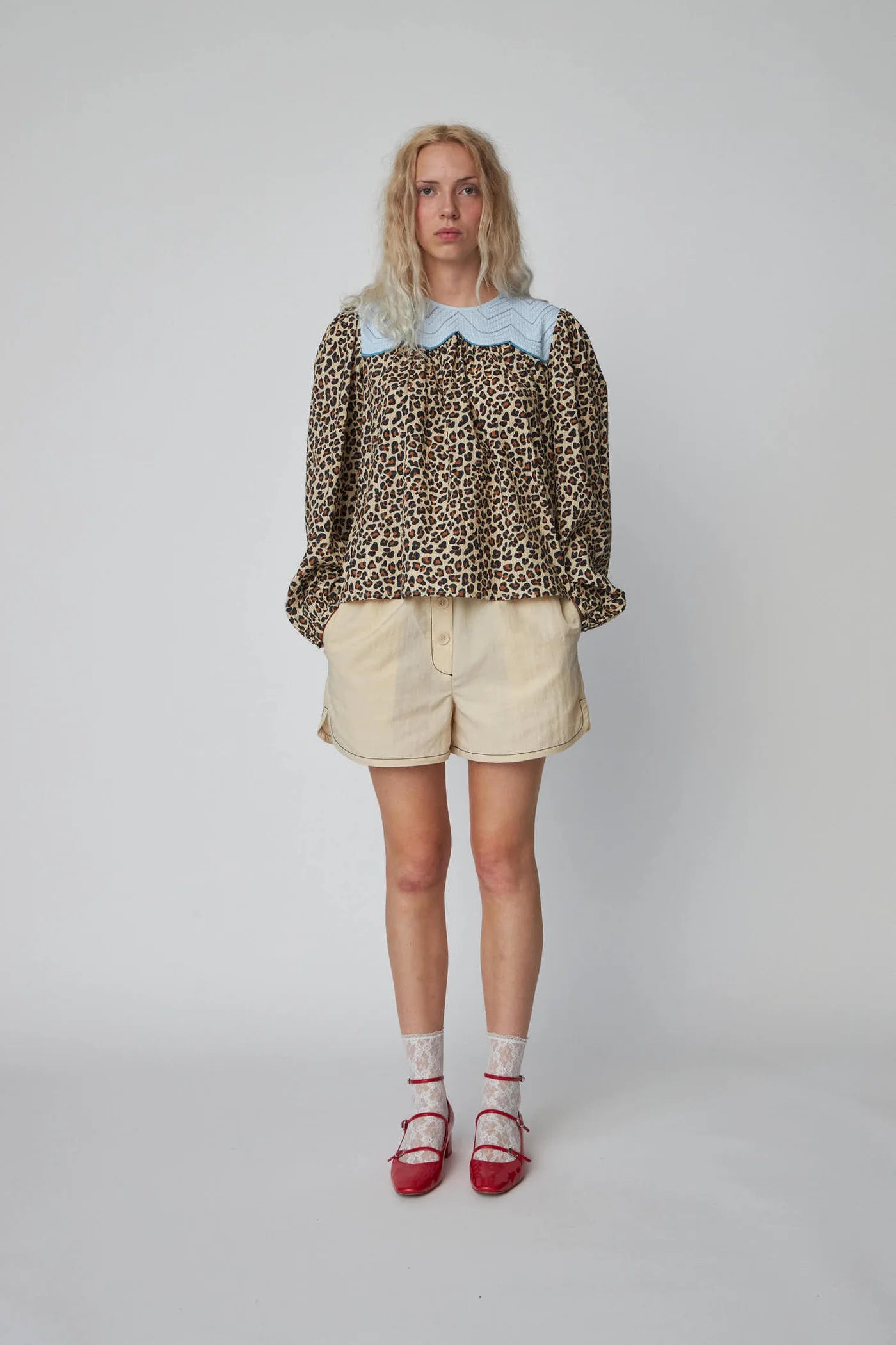 Leopard Blouse With Embroidery