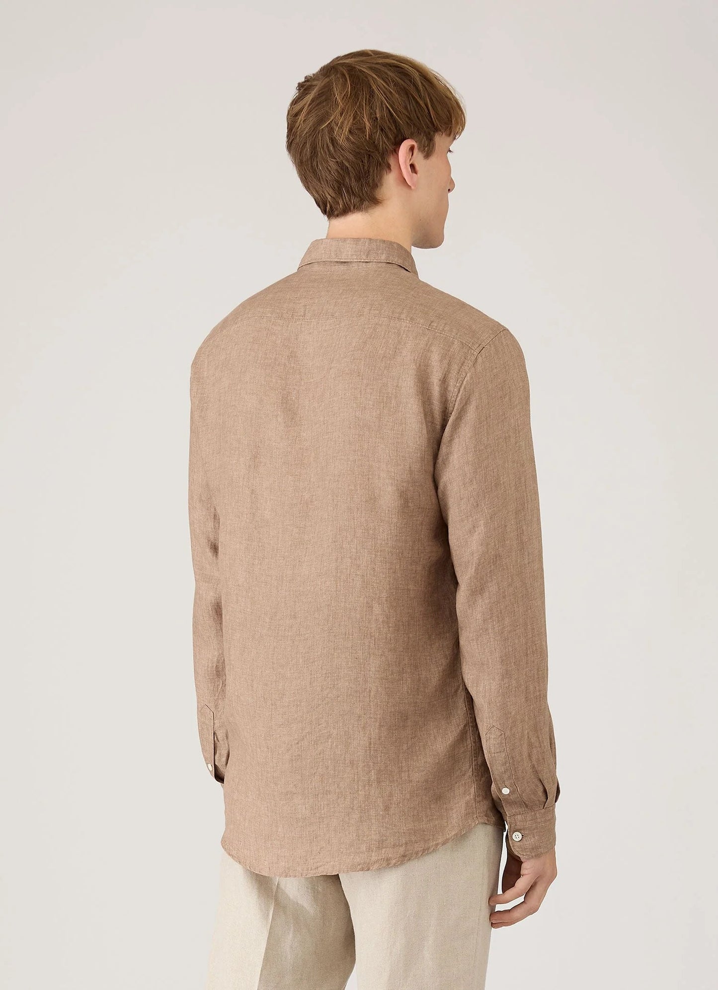 Linen Long Sleeve Shirt - Walnut