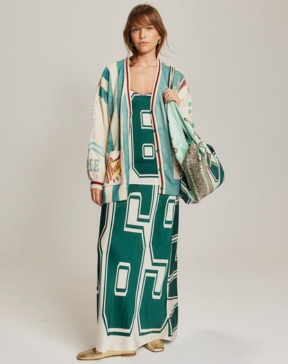 Liv Sporty Jade Printed Cardigan
