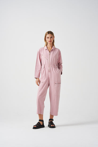 Amalie Jumpsuit In Dusty Rose