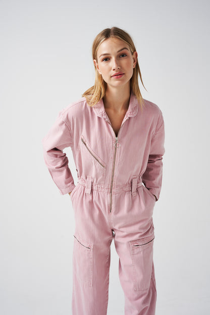 Amalie Jumpsuit In Dusty Rose