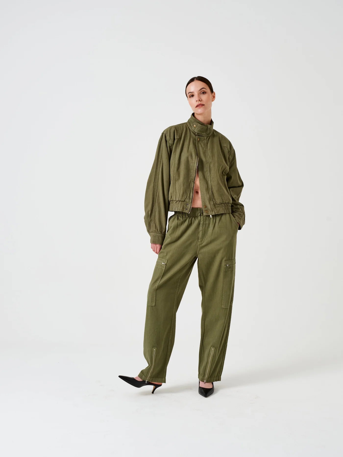 Amelia Pant In Khaki