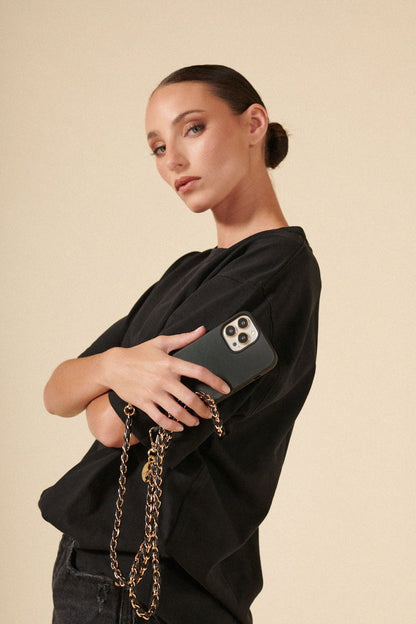 Lou Long Phone Chain - Black