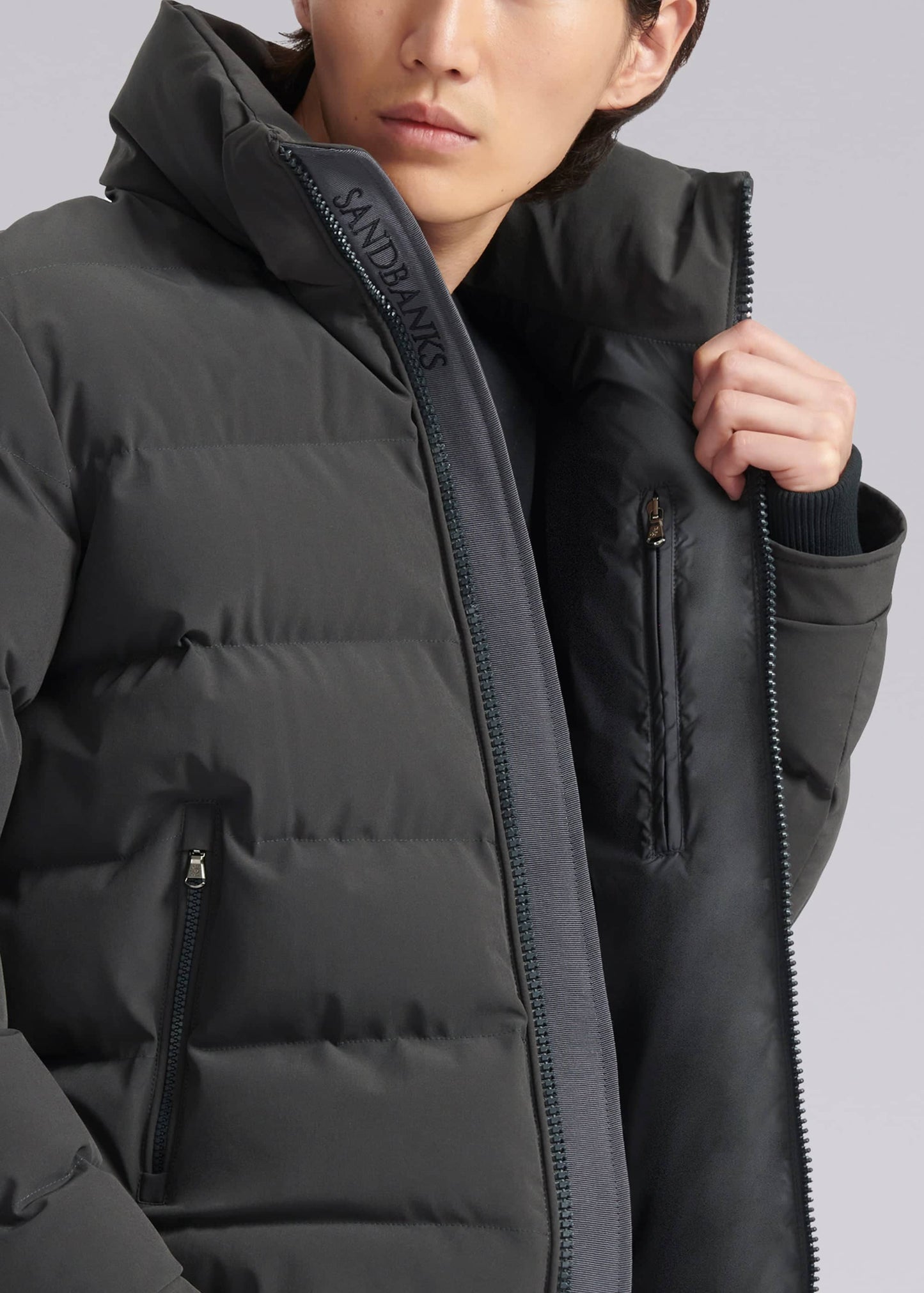 Banks Puffer Jacket Charcoal