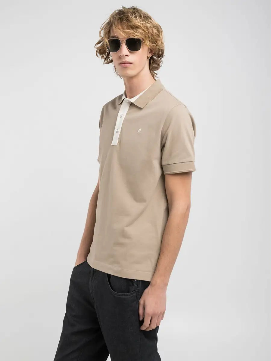 Contrast Placket Polo Shirt