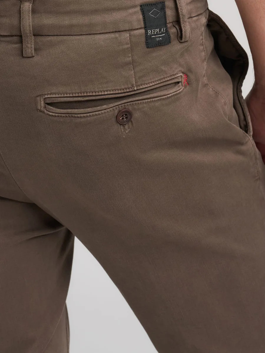 Zeumar Slim Fit Chino - Brown