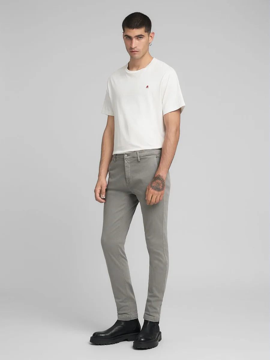 Zeumar Slim Fit Chino - Warm Grey