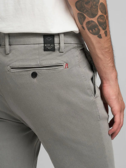 Zeumar Slim Fit Chino - Warm Grey