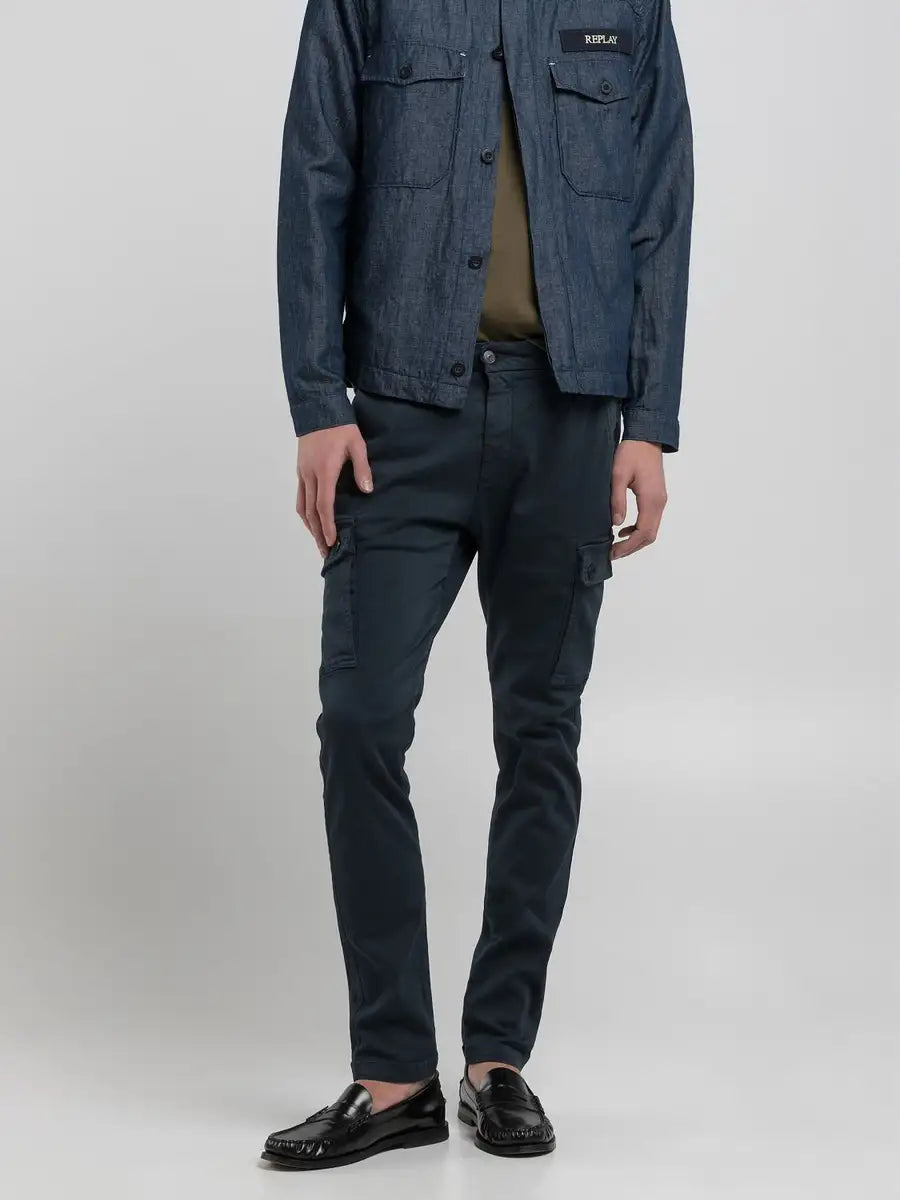 Jaan Slim Fit Cargo Navy