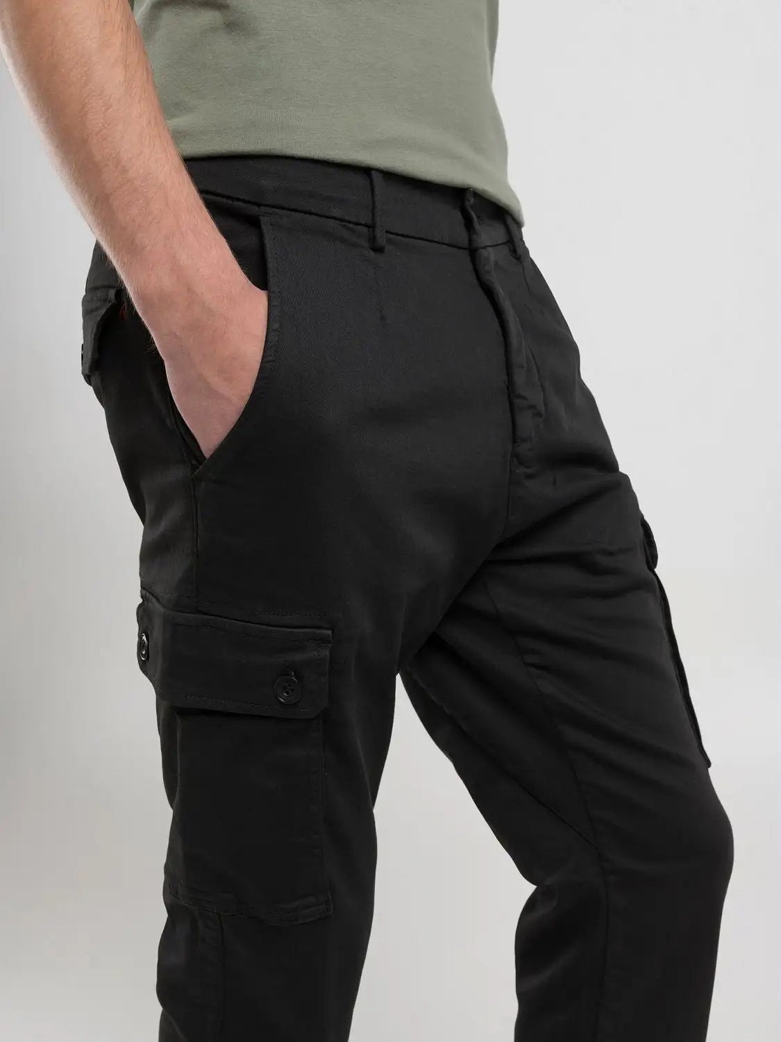 Jaan Slim Fit Cargo Black