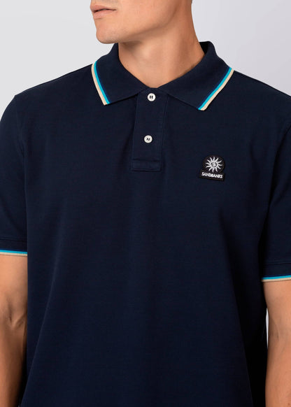Badge Logo Tipped Polo Shirt