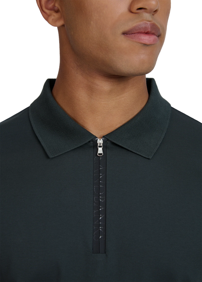 Silicone Zip Long Sleeve Polo