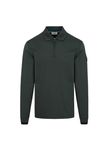 Silicone Zip Long Sleeve Polo
