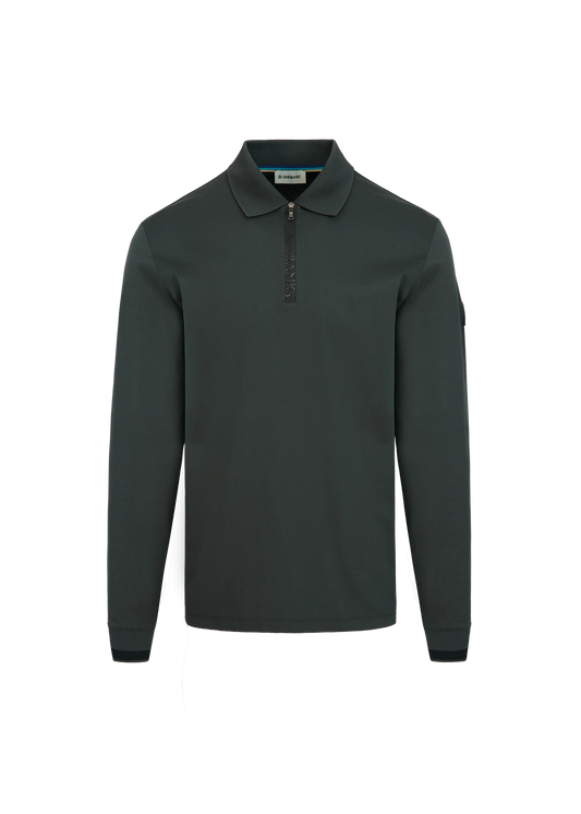 Silicone Zip Long Sleeve Polo