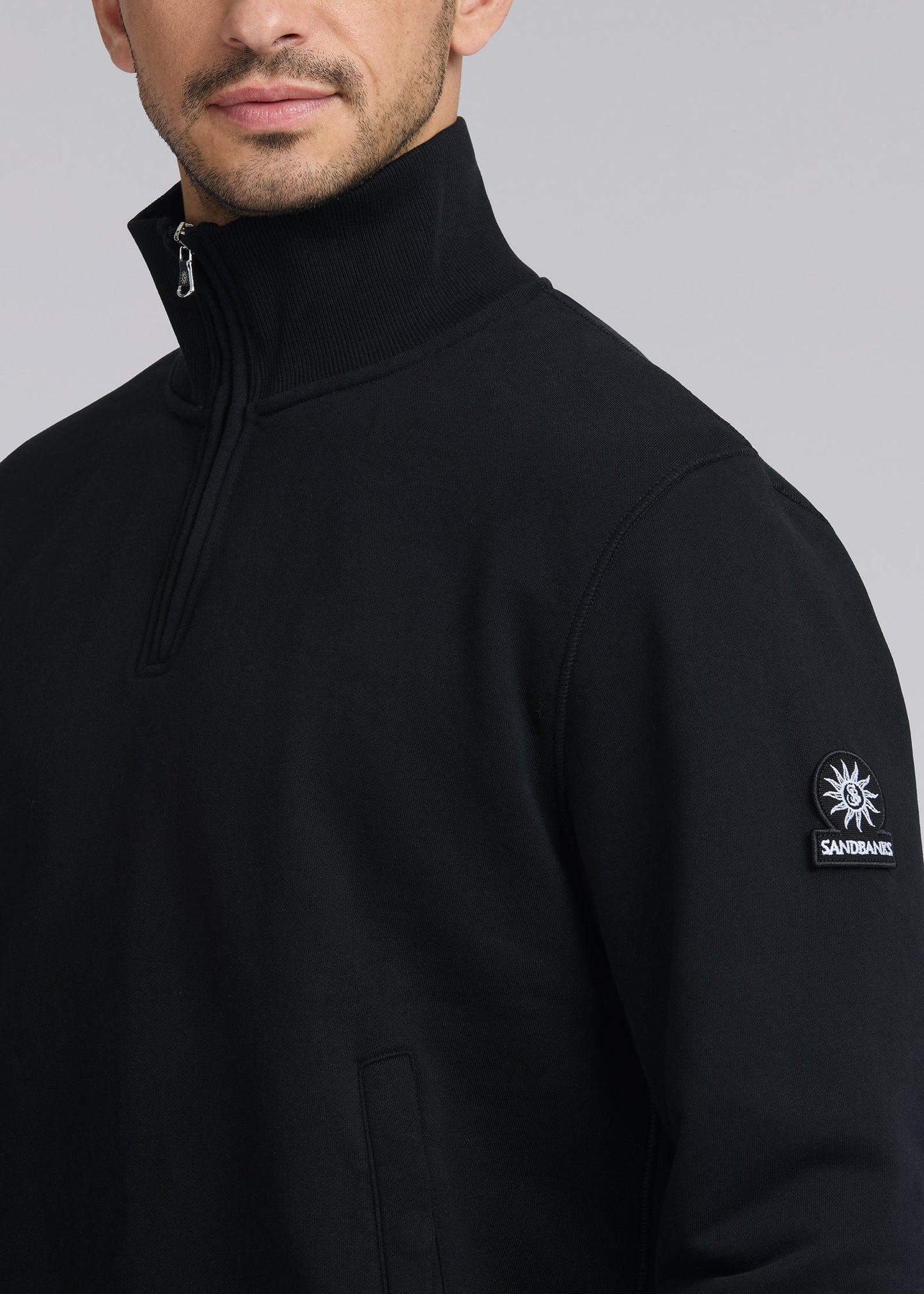 Badge Logo Quarter Zip Sweat