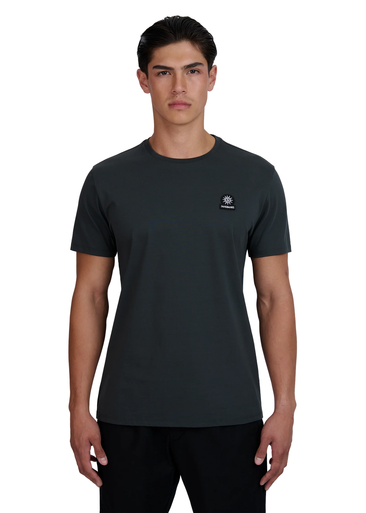 Sandbanks Badge Logo T-Shirt - Anthracite