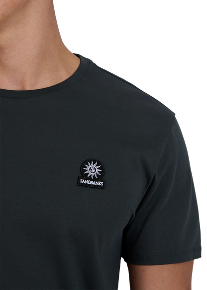 Sandbanks Badge Logo T-Shirt - Anthracite