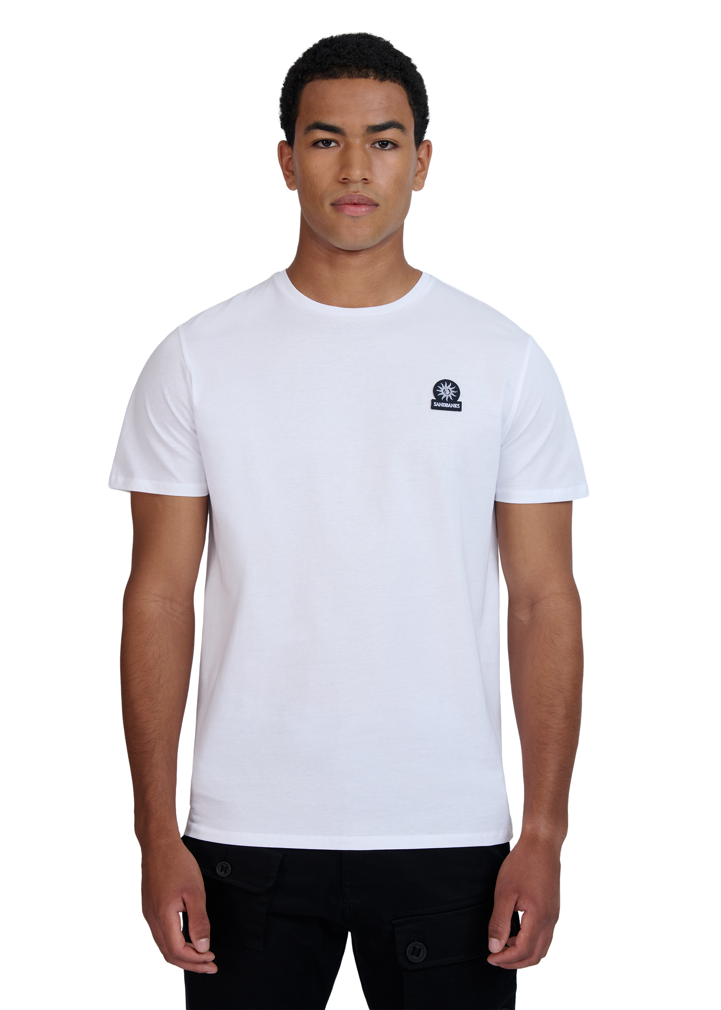 Sandbanks Badge Logo T-Shirt - White