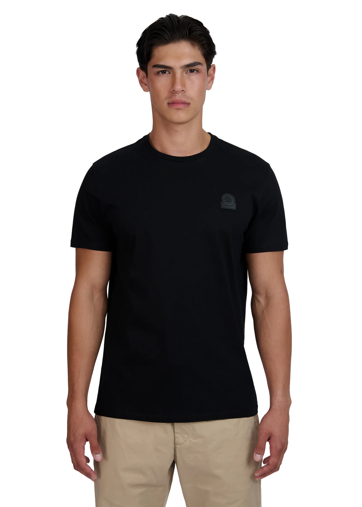 Sandbanks Rubber Badge T-Shirt - Black