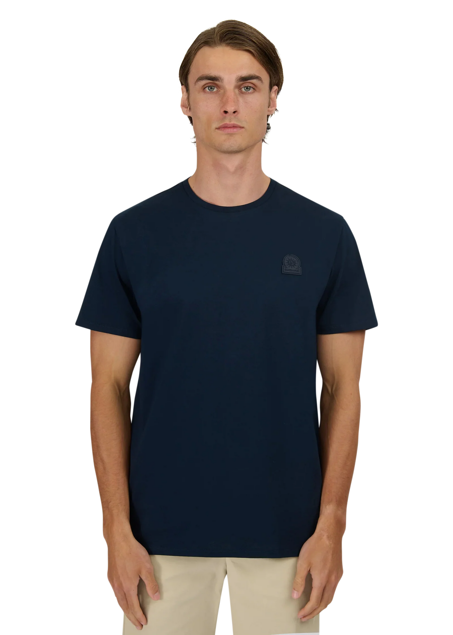 Sandbanks Rubber Badge T-Shirt - Navy