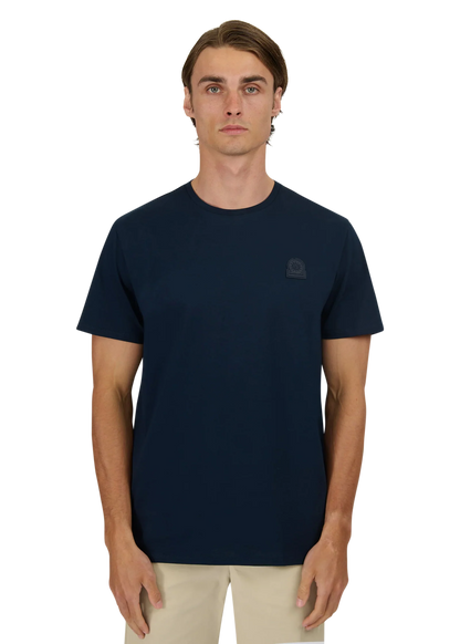 Sandbanks Rubber Badge T-Shirt - Navy
