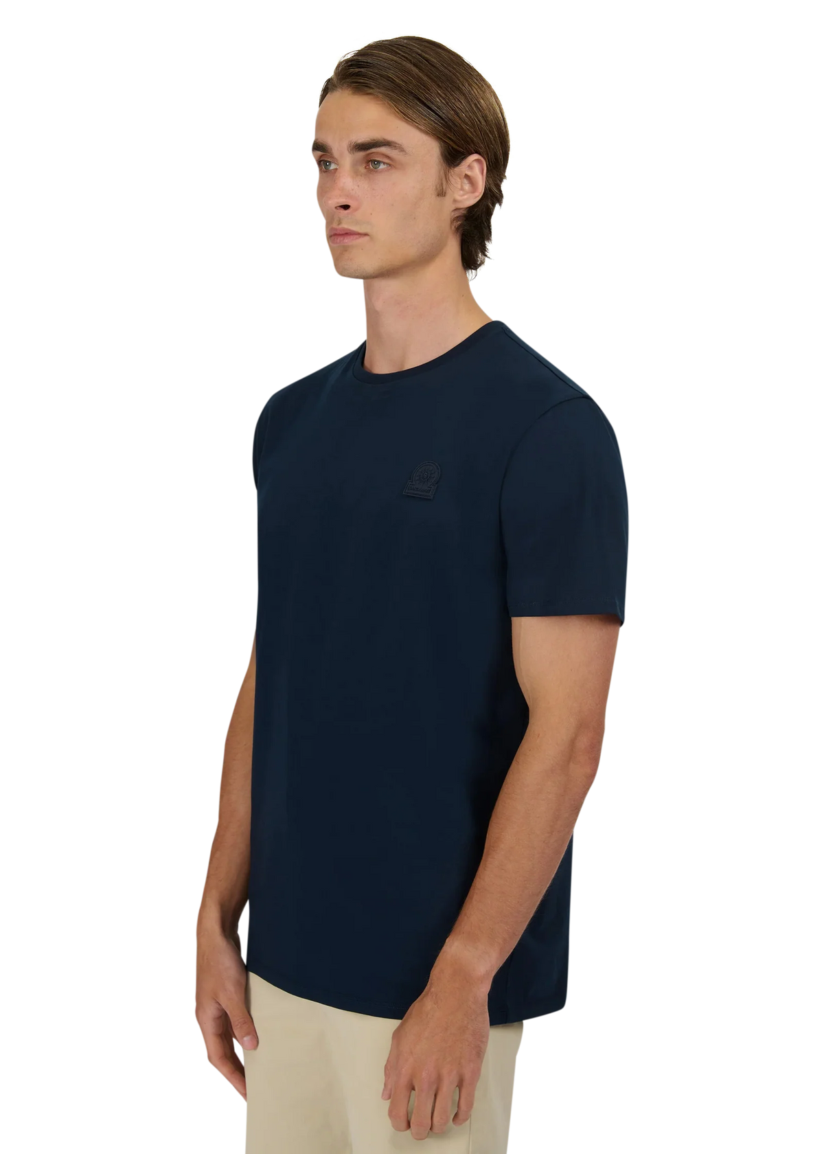 Sandbanks Rubber Badge T-Shirt - Navy