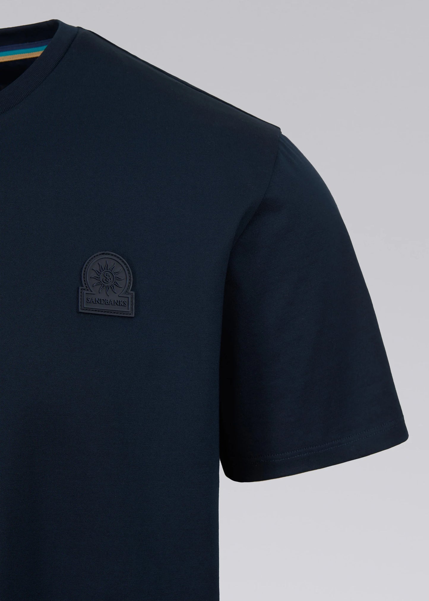Rubberised Badge T-Shirt Navy