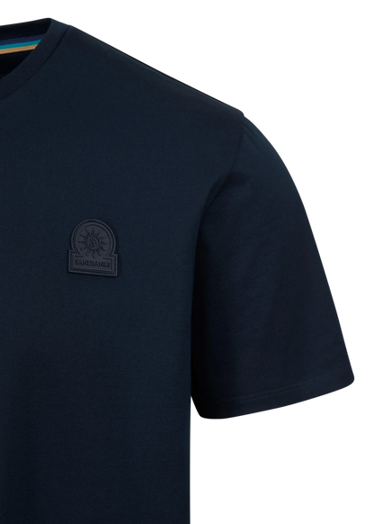 Sandbanks Rubber Badge T-Shirt - Navy