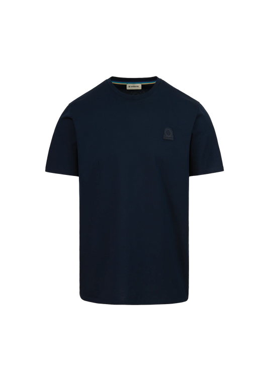 Sandbanks Rubber Badge T-Shirt - Navy