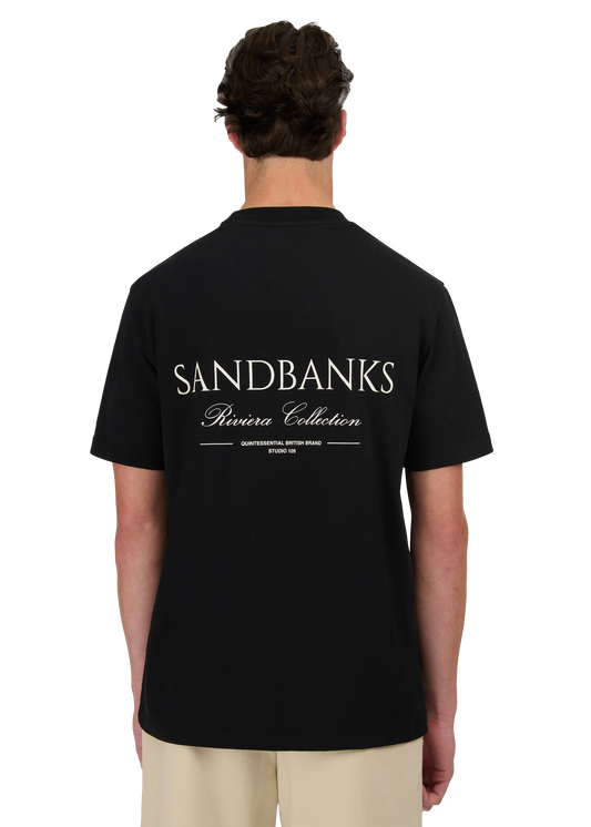 Sandbanks Riveria Collection T-Shirt - Black