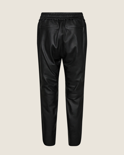 MMZabel Leather Sweat Trousers Black