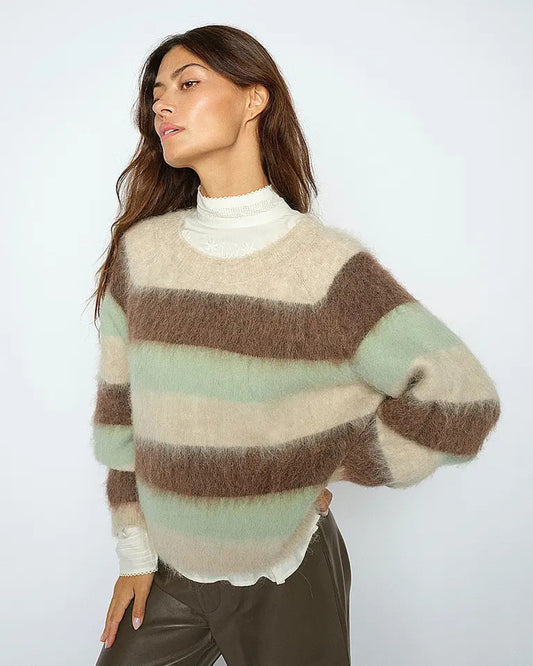 MMSuvi Stripe Jumper Green