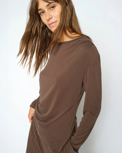 MMAmi Draped Long Sleeve T-Shirt Delicioso